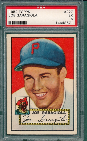 1952 Topps #227 Joe Garagiola PSA 5