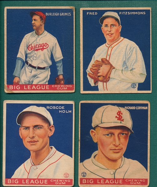1933 Goudey Lot of (4) W/ #64 Grimes