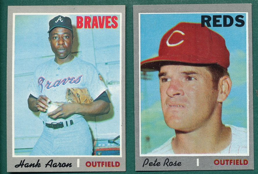 1970 Topps #500 Aaron & 580 Rose, Lot of (2)
