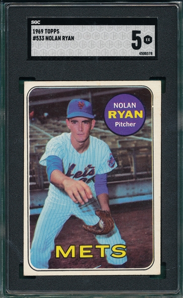 1969 Topps #533 Nolan Ryan SGC 5