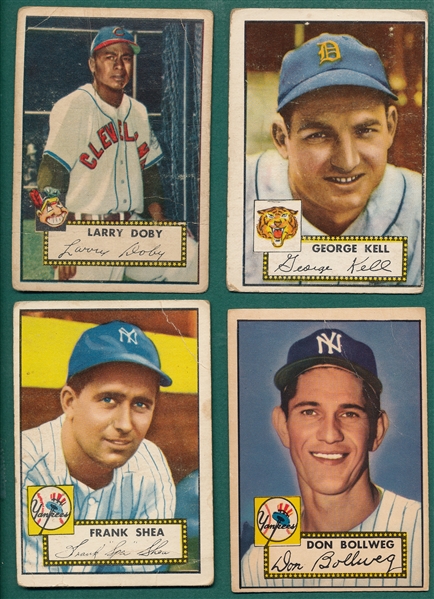 1952 Topps Lot of (52) W/ #243 Doby & #246 Kell