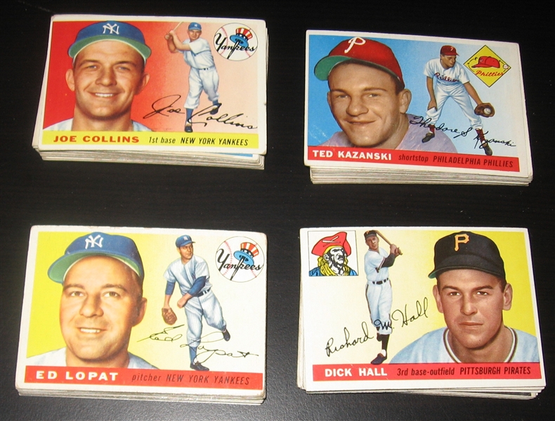 1955 Topps Lot of (87) W/ Irvin & Agganis