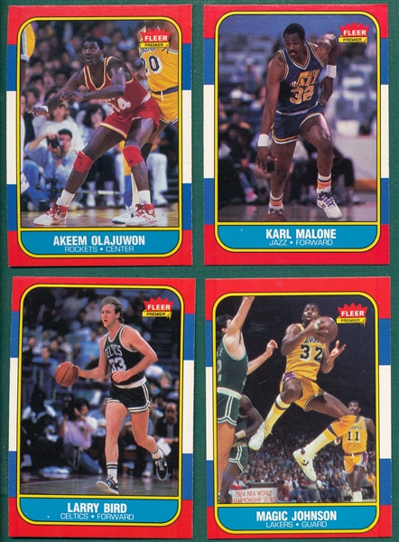 1986 Fleer Basketball Partial Set (130/132) Plus Stickers (11/12)