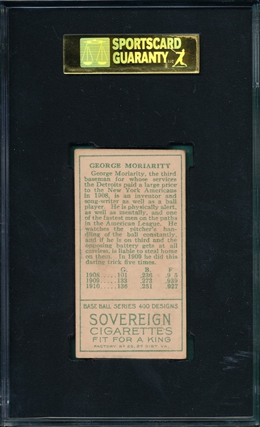 1911 T205 Moriarity Sovereign Cigarettes SGC 70