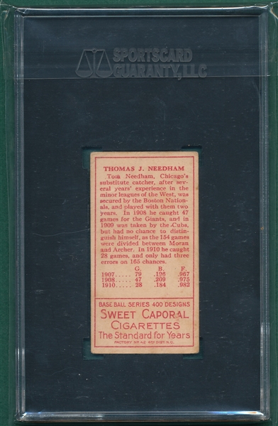 1911 T205 Needham Sweet Caporal Cigarettes SGC 2.5