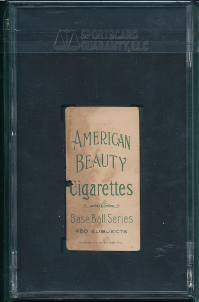 1909-1911 T206 McGraw, Glove On Hip, American Beauty Cigarettes SGC 1