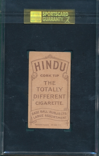 1909-11 T206 Reagan Hindu Cigarettes SGC 50 *Southern League*