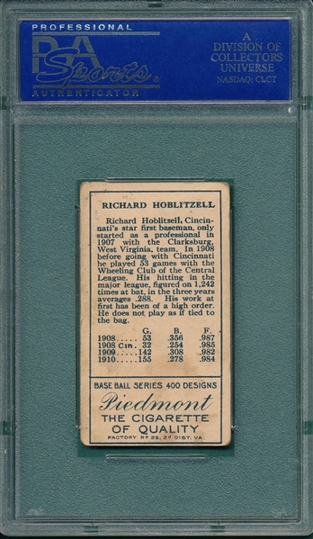 1911 T205 Hoblitzell Piedmont Cigarettes PSA 4 *Cin. After 1908*