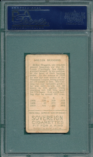 1911 T205 Huggins Sovereign Cigarettes PSA 3