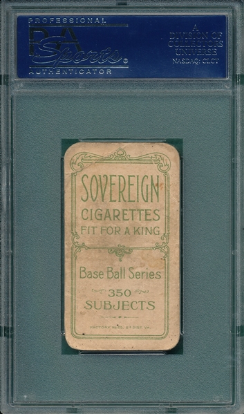 1909-1911 T206 Doyle, Joe, Sovereign Cigarettes PSA 1