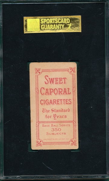 1909-1911 T206 Chase, Pink Portrait, Sweet Caporal Cigarettes SGC 50