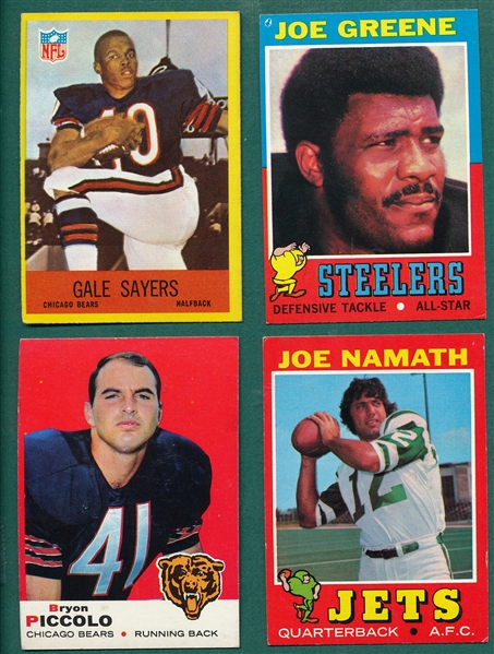 1967-71 Football Sayers, Piccolo, Namath & Greene, Rookie