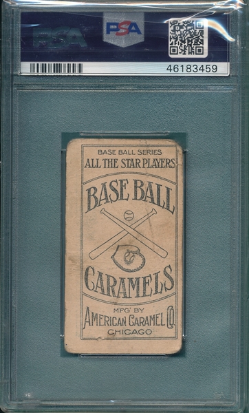 1910 E90-3 Joe Tinker, Green, American Caramel Co., PSA 1