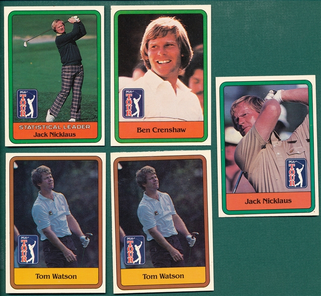 1981 Donruss Golf Lot of (6) W/ #13 Jack Nicklaus SGC