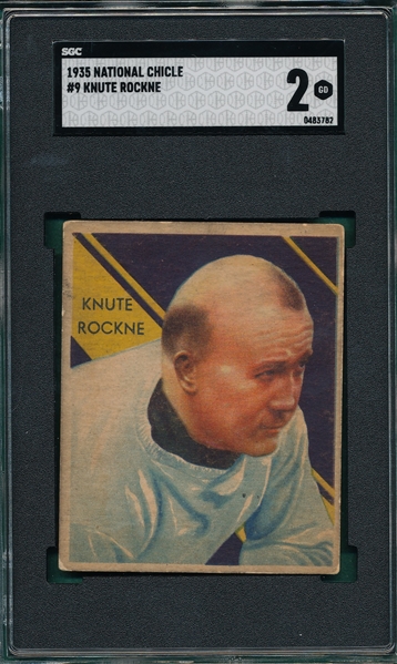 1935 National Chicle #9 Knute Rockne SGC 2