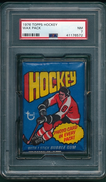 1976 Topps Hockey Unopened Wax Pack PSA 7