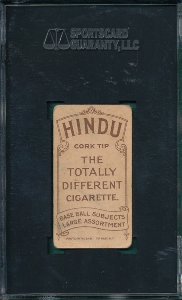 1909-1911 T206 Coles Hindu Cigarettes, SGC 20 *Southern League*