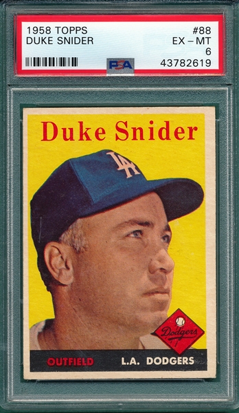 1958 Topps #88 Duke Snider PSA 6