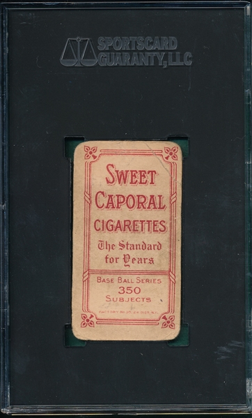 1909-1911 T206 Pelty, Vertical, Sweet Caporal Cigarettes SGC 1.5