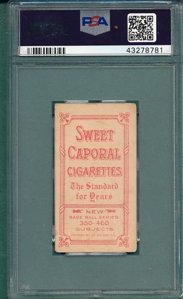 1909-1911 T206 Sheckard, Glove, Sweet Caporal Cigarettes PSA 3.5
