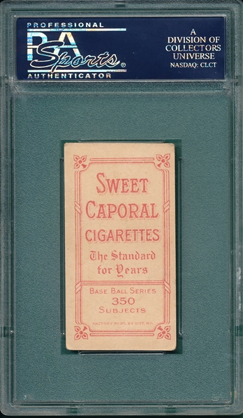 1909-1911 T206 Pfeister, Seated, Sweet Caporal Cigarettes PSA 4
