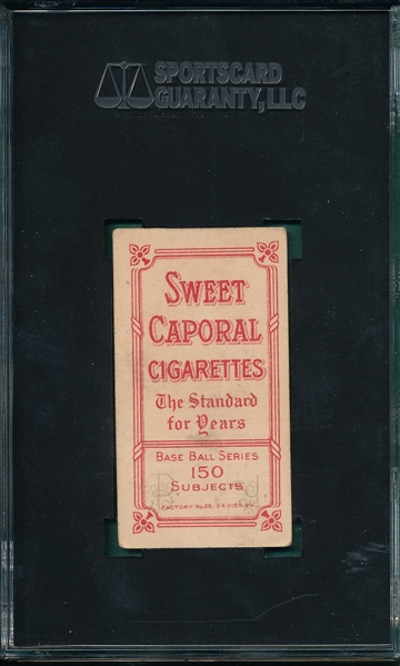 1909-1911 T206 Brown, Mordecai, Portrait, Sweet Caporal Cigarettes SGC 20 *Factory 25*