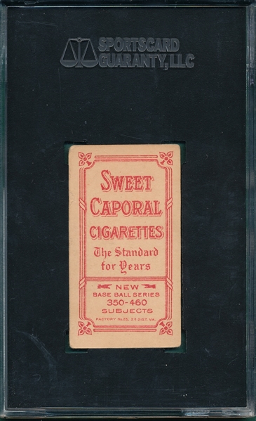 1909-1911 T206 Brown, Mordecai, Chicago On Shirt, Sweet Caporal Cigarettes SGC 50 *Factory 25*