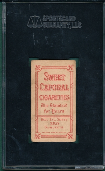 1909-1911 T206 Evers, Portrait, Sweet Caporal Cigarettes SGC 40 *Factory 25*