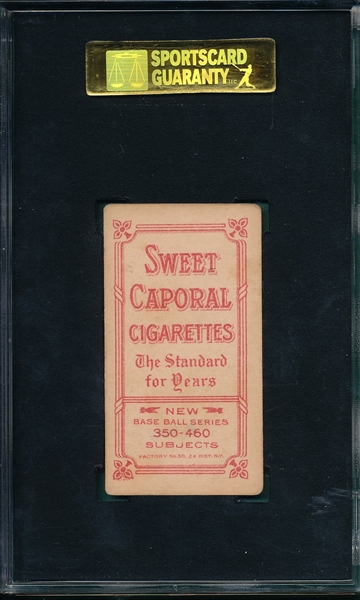 1909-1911 T206 Evers, Chicago On Shirt, Sweet Caporal Cigarettes SGC 50