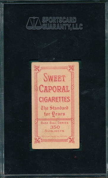 1909-1911 T206 Pfeister, Throwing, Sweet Caporal Cigarettes SGC 50