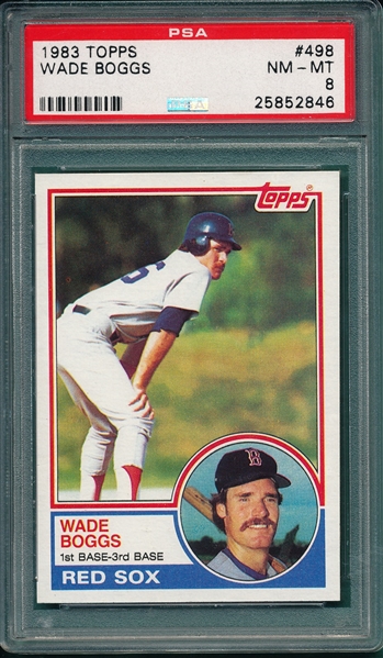 1983 Topps #498 Wade Boggs PSA 8 *Rookie*