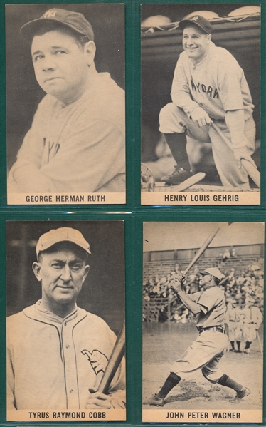 1961 Wrigley Field Exhibits Complete Set (24) W/ Gehrig & Ruth