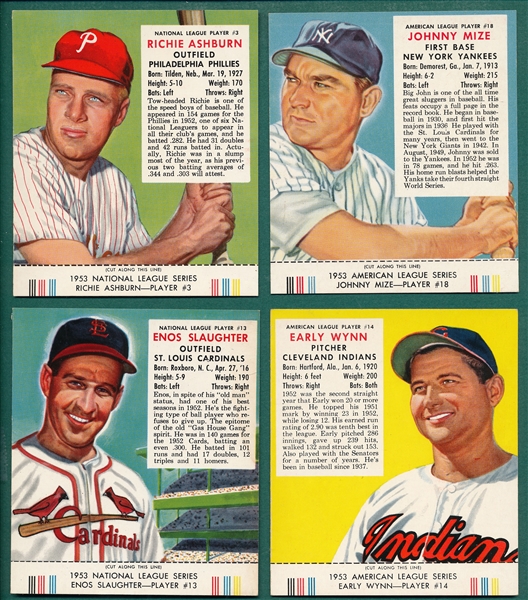 1952-54 Red Man W/ Tabs, Lot of (22) W/ Campanella