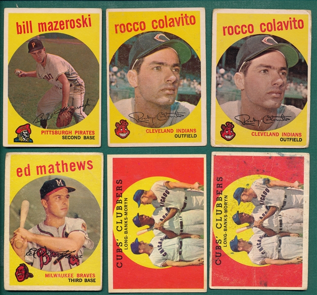 1959 Topps Lot of (10) W/ #150 Musial