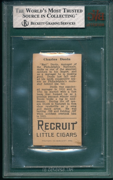 1912 T207 Dooin Recruit Little Cigars BVG 5