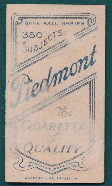 1909-1911 T206 Bender, Trees, Piedmont Cigarettes 