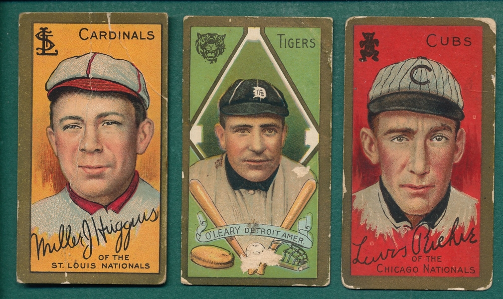 1911 T205 O'Leary, Richie & Huggins, Lot of (3) 