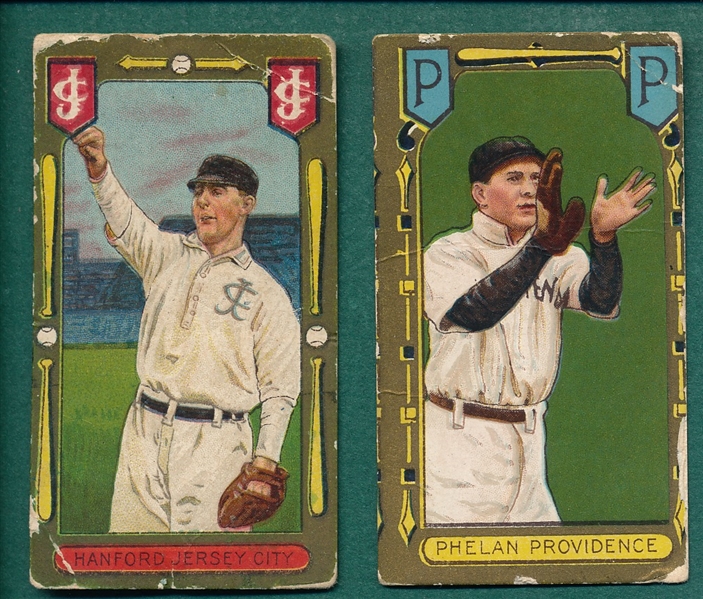 1911 T205 Hanford & Phelan, Lot of (2) Minor Leaguers