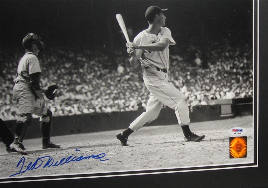 Ted Williams Signed 16 X 20 B & W Photograph PSA/DNA Authentic