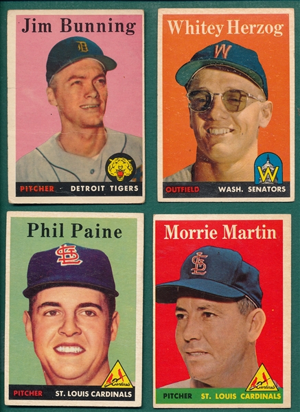 1958 Topps Lot of (280) W/ Bunning