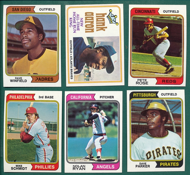 1974 Topps Baseball Complete Set (660) Plus Traded, W/ Winfield, Rookie
