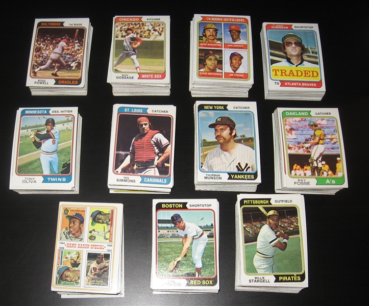 1974 Topps Baseball Complete Set (660) Plus Traded, W/ Winfield, Rookie