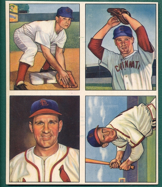 1950 Bowman Four Card Panel W/ Slaughter
