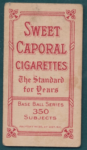 1909-1911 T206 Chase, Blue Portrait, Sweet Caporal Cigarettes