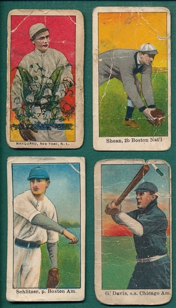 1909-1911 Lot of (4) Caramel Cards, E90-1, E102 & E96 Marquard 