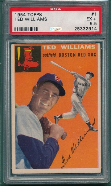 1954 Topps #1 Ted Williams PSA 5.5