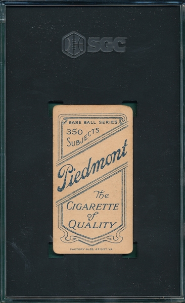 1909-1911 T206 Knight, Bat, Piedmont Cigarettes SGC 3