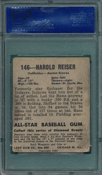1948 Leaf #146 Pete Reiser PSA 3 *SP*