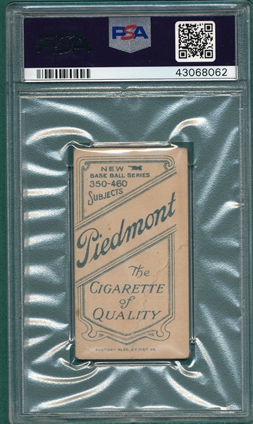 1909-1911 T206 McGraw, Glove On Hip, Piedmont Cigarettes PSA 1