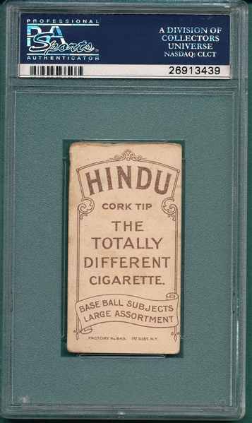 1909-1911 T206 Leifeld, Pitching, Hindu Cigarettes PSA 2